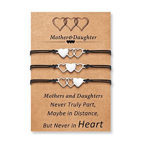 Limited-time deal: Desimtion Mother Daughter Bracelets Set for 2,3,4,5,6 Mothers Day Gifts for Mom from Daughter Mommy and Me Matching Heart Wish Bracelets Mother Daughter Bracelet Set, Daughter Bracelets, Gifts For Mom From Daughter, Mother Daughter Jewelry, Mother Daughter Bracelets, Mothers Bracelet, Mother Daughter Gifts, Bracelets Set, Stil Elegant