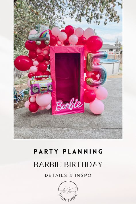 Barbie birthday, birthday party, party for girls, 5 year old birthday, diy birthday party 4 Year Birthday Party Barbie, Five Year Old Barbie Birthday, Barbie Fifth Birthday, 5 Year Birthday Party Ideas Barbie, Four Year Old Barbie Birthday, Birthday Party Ideas For 5 Year Girl, Three Year Old Barbie Birthday Party, Black Barbie Party Ideas, 6th Barbie Birthday Party