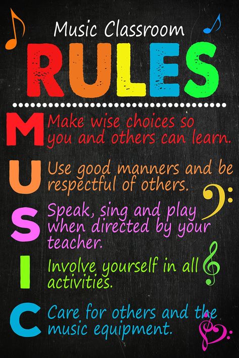 Music Classroom Rules, Music Class Rules, Elementary Music Classroom Decor, Music Room Bulletin Boards, Music Classroom Posters, Music Classroom Organization, Music Classroom Bulletin Boards, Classroom Expectations Poster, Music Centers Elementary