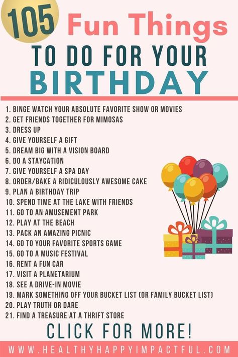 Things To Do In A Birthday Party, Where To Celebrate Birthday Ideas, Things To Do On Birthday At Home, What Can I Do For My Birthday, Birthday Plans For Women, Self Birthday Celebration Ideas, Birthday Day Ideas For Women, Birthday Idea For Mom, What To Do In A Birthday Party