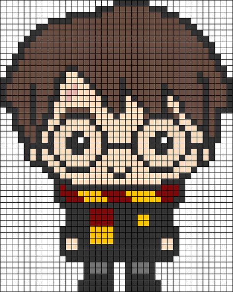 Alpha pattern #49428 | BraceletBook Perler Harry Potter Pattern, Crochet Grid Patterns Harry Potter, Harry Potter Perler Beads Pattern, Pixel Art Pattern Harry Potter, Harry Potter Hama Beads Pattern, Harry Potter Bead Pattern, Alpha Pattern Cross Stitch, 8 Bit Pixel Art Aesthetic, Broderie Harry Potter