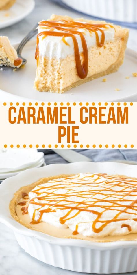 Pie, Caramel Cream Pie, Golden Oreo Crust, Baking Recipes Pie, Caramel Dessert Recipes, Caramel Pie, Dessert Pie Recipes, Golden Oreo, Pie Pops