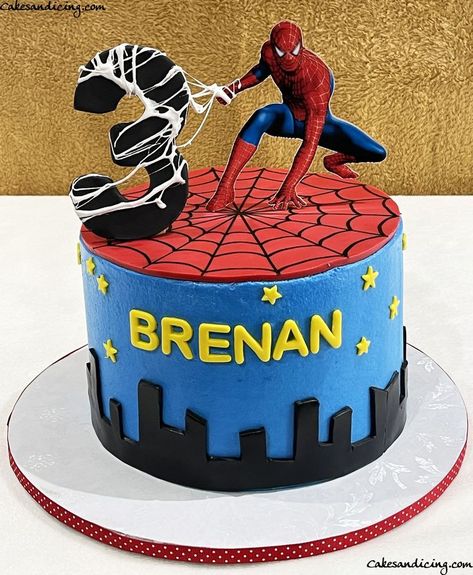 Cake Spiderman Birthday, Birthday Cake Superhero, Birthday Cake Spiderman, Cake Superhero, Spider Man Theme, Cake Spiderman, Kids Birthday Cakes, Spider Cake, Spiderman Birthday Cake