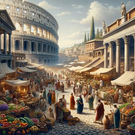 Ancient Greece Aesthetic Architecture, Roman Empire Art, Romawi Kuno, Roman Bath House, Ancient Greece Aesthetic, Medieval Towns, Roman Painting, Rome Aesthetic, Greek Town