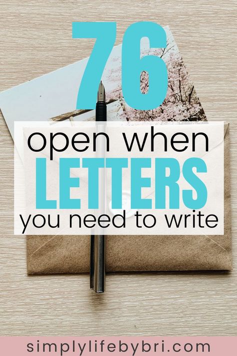 Open When Letters For Self, Open When Letters For Mom From Daughter Ideas, Boyfriend Gifts Open When Letters, Open When List Ideas, Open When Letters For Daughter College, Open When Gift Ideas Care Packages, Open When Notes For Best Friend, Open When Letters Sister, Letters To College Freshman