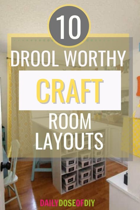 Crafting Studio Ideas, Family Craft Room Ideas, Narrow Craft Room Layout, Work Tables For Craft Room, Craft Sewing Room Ideas Work Spaces, White Craft Room Ideas, Craft Room Table Diy, Small Scrapbook Room Ideas, Sewing Room With Bed