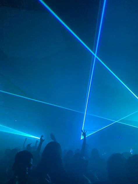 #rave #party #night #blue #trippy photo of crowd at EDM concert with blue lasers Edm Wallpaper Aesthetic, Edm Party Aesthetic, Edm Spotify Playlist Cover, Night Club Asethic, Rave Vibes Aesthetic, Rave House Party, Blue Rave Aesthetic, Rave Lights Aesthetic, Rave Aesthetic Party