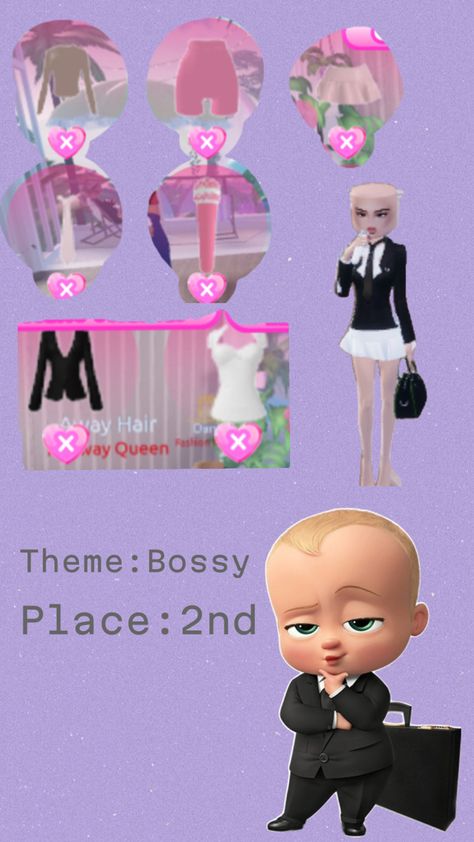 #drrsstoimpress #dti #roblox #boss #bossy #bossbaby #baby #inspiration #inspo #music Boss Baby Dress To Impress, Baby Hack Dti, Dti Theme Boss, Dress To Impress Bossy Outfit, Musical Dti Outfits, Boss Dti Outfit, Boss Dress To Impress Outfits, Dress To Impress Musical Theme, Bossy Outfit Dress To Impress