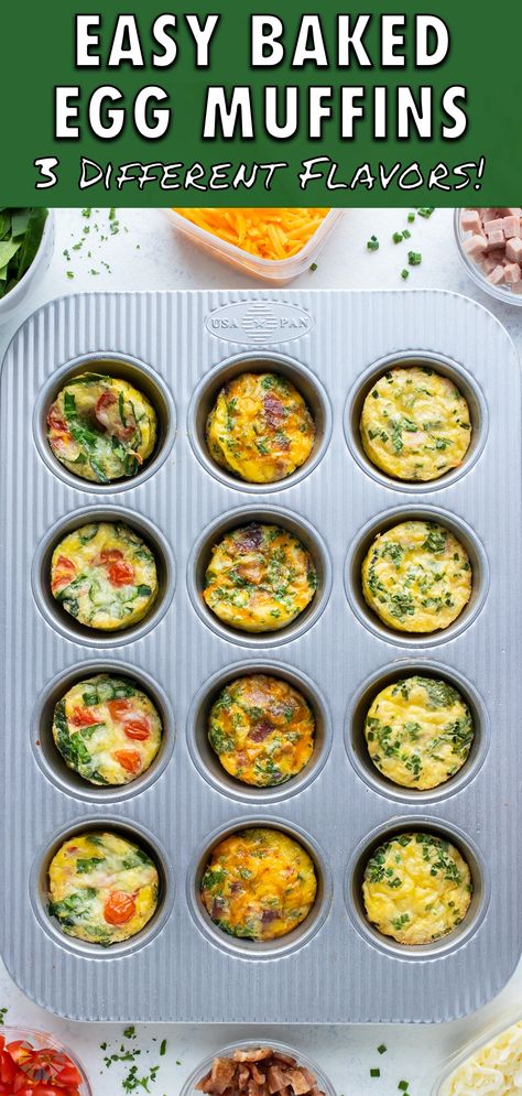 Easy Egg Muffins Healthy, Muffin Egg Recipes, Egg Spinach Cups, Egg Muffin Tin Breakfast, Egg Bites Muffin Tins Vegetarian, Easy Healthy Egg Muffin Cups, Egg Bites In Muffin Pans, Egg Bite Muffin Tin Recipe, Easy Egg Cups Breakfast