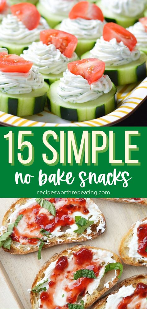 I have rounded up 15 of my all time favorite snack foods that include healthy protein snacks, easy snacks for kids, and even some delicious sweet treats! These are all easy snacks to make and require few ingredients which makes them hard to resist. #nobakesnacks #snackrecipes #appetizers #healthyproteinsnacks #snacksforkids #sweettreats Bake Snacks, Healthy Savory Snacks, Healthy Eating Snacks, Makanan Diet, No Bake Snacks, Summer Snacks, Healthy Snacks Easy, Homemade Snacks, Healthy Appetizers