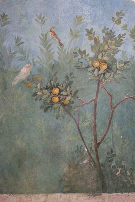 Pompeii Art, Roman Fresco, Fresco Painting, Roman Painting, Ancient Roman Art, Garden Mural, Ancient Paintings, Roman Art, Greek Art