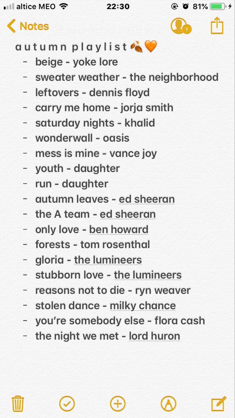 Fall Vibes Songs, Songs For Autumn Playlist, Fall Playlist Names Ideas, Playlist For Fall, Autumn Vibes Playlist, Songs That Feel Like Fall, Fall Playlist Aesthetic, Fall Playlist Ideas, Songs For Autumn