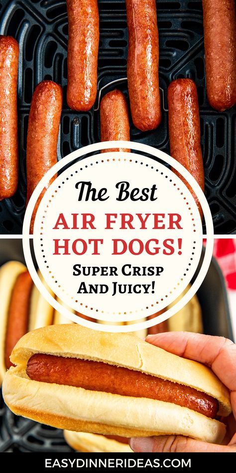 Air Fryer Hot Dogs, Air Fryer Recipes Dessert, New Air Fryer Recipes, Air Fryer Recipes Snacks, The Best Air Fryer, Air Fryer Cooking Times, Cooks Air Fryer, Best Air Fryer, Air Fried Food