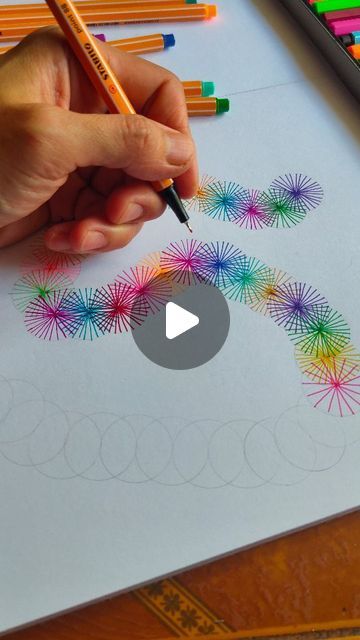 Doodle Numbers Hand Lettering, Easy Drawings Patterns, How To Make Doodle Art, Circle Doodles Zentangle Patterns, How To Draw Doodle Art, Cute Doodle Patterns, Easy Trippy Doodles, Cute Doodle Tutorial, Really Cool Drawings Creative