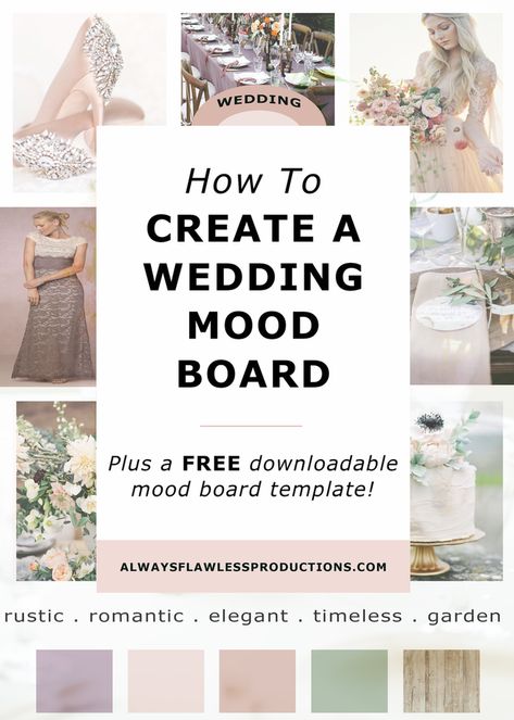 Wedding Budget Template, Wedding Design Board, Non Traditional Wedding Ring, Wedding Budget Planner, Wedding Color Pallet, Rustic Elegant Wedding, Mood Board Template, Board Template, Wedding Inspiration Board