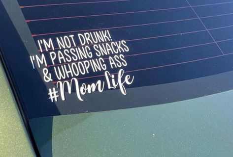 Funny Family Car Decals, Decals For Moms Car, Mom Decals Cars, Mom Car Stickers, Car Sticker Design Ideas Vinyl Decals Window, Funny Mom Car Decals, Funny Decals Cars, Funny Car Stickers For Women, Funny Car Decals For Women