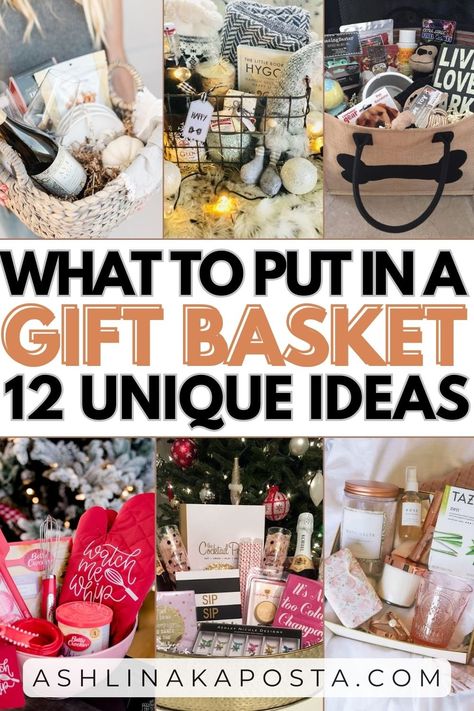 Ideas For Gift Baskets For Women, Gift Basket Thank You, Making A Gift Basket Diy, Womans Gift Basket Ideas, Spa Themed Gift Basket Ideas, Breakfast In Bed Basket Gift Ideas, Raffle Basket Ideas Unique, Thank You Gift Box Ideas Diy, Facial Basket Gift Ideas