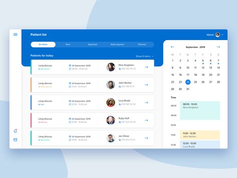 Healthcare | CRM for doctors by Cleveroad Ios App Design, Crm Ui Design, Hospital Dashboard, Crm Design, Ui Design Tutorial, Hospital List, Ui Web Design, Ui Design Mobile, Tablet Ui