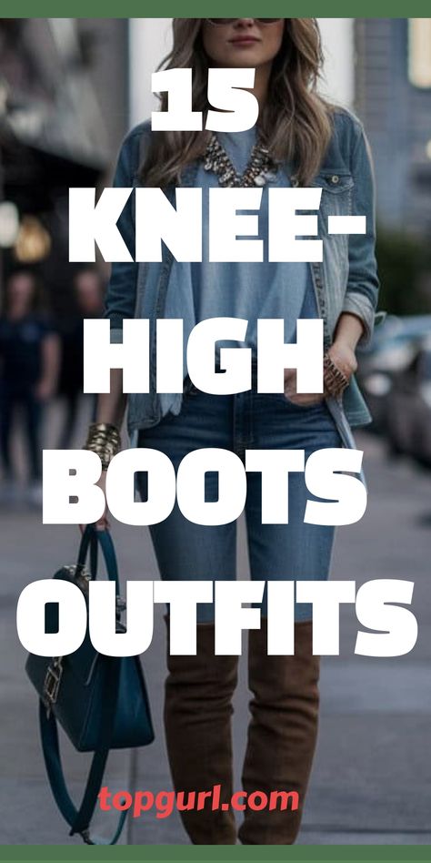 15 Knee-High Boot Outfits That’ll Have You Strutting Your Stuff in Style Styling Over The Knee Boots, Knew High Boots Outfits, Brown Knee High Boots Outfit, How To Style Knee High Boots, How To Wear Knee High Boots, Knew High Boots, Dress With Knee High Boots, Money Building, Knee High Boots Outfit