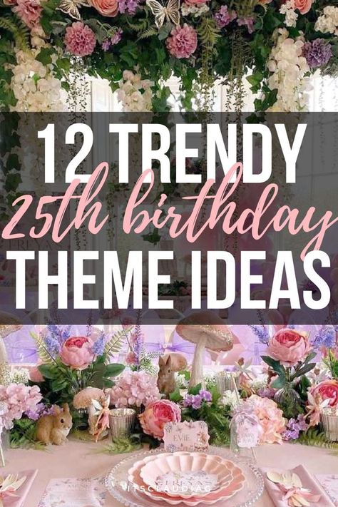 My best friend turned 25 this year and we used one of these 25th birthday theme ideas for her party. She absolutely loved it! I highly recommend you check these 25th birthday themes if you need some inspiration. 25 Birthday Themes For Women, Birthday Decorations For Women At Home, 25 Birthday Party Ideas For Her, 25th Birthday Themes For Women, Party Themes For 25th Birthday, Themes For 25th Birthday Parties, Ideas For Birthday Themes, Cute 25th Birthday Ideas, Birthday Party Ideas For Best Friend