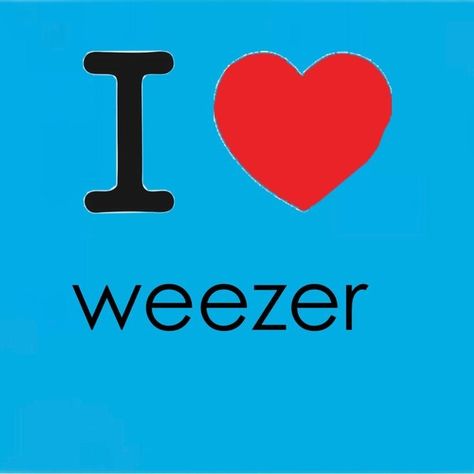 profile picture with text that says i heart weezer Weezer Pfps, Weezer Widget, Weezer Pfp, Weezer Wallpapers, Sweater Song, Rivers Cuomo, Buddy Holly, I Dont Have Friends, Thanks For The Memories