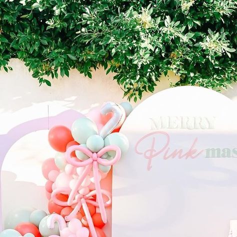 Moments by Leena on Instagram: "Merry PINKmas! 💕 Wishing everyone a happy holidays 🎄🎅🏼 Planner + Design | @moments_byleena Photograpgher | @navasclickstop Rentals + backdrops | @oaktreeeventrentals Balloons | @the.pop.shopllc Florals | @fleur.ish Acrylics + placemats | @inspiredengravings Clothing | @beachriot" Holidays, Floral, Merry Pinkmas, Holiday Planner, Planner Design, Happy Holidays, Placemats, Balloons, In This Moment