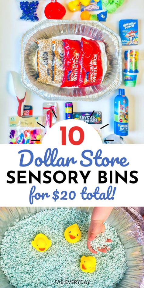 Sensory Teaching Ideas, Dollar Tree Therapy Ideas, Sensory Bin Items, Sensory Activities Table, What To Put In Sensory Bin, 1st Grade Sensory Activities, One Year Old Diy Activities, Sensory Bins For 16 Month Old, Sensory Bun Ideas