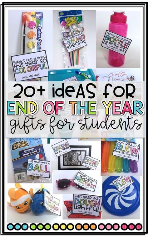 20+ Ideas for End of the Year Gifts for Students from Teachers! Easy and Inexpensive ideas! Diy Cadeau Maitresse, Gifts For Students, Pre K Graduation, Student Teacher Gifts, Graduating Teacher, Goodbye Gifts, Preschool Gifts, Diy Cadeau, Preschool Graduation