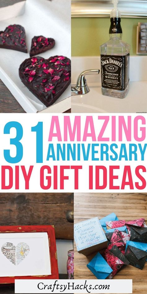 Homemade Wedding Anniversary Gifts, Organisation, Cheap Anniversary Gifts For Her, Dollar Store Anniversary Gifts For Him, Diy 40th Anniversary Gifts, Handmade Gifts Anniversary, Fun Anniversary Gifts, Anniversary Diy Ideas, Arts And Crafts Anniversary Gift