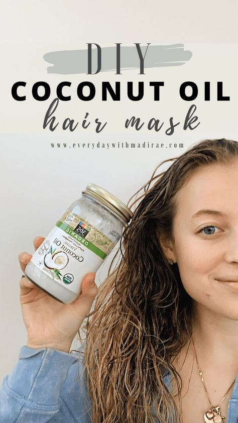 Sharing my best tips for applying an ultra-moisturizing, DIY coconut oil hair mask to help soothe the scalp, help with hair damage, shine, & hydration! #coconutoil #hairmask #DIY Coconut Oil In Hair How To Use, Coconut Oil Mask For Hair, Diy Oil Hair Mask, Coconut Oil On Hair How To Use, Hair Masks With Coconut Oil, Coconut Hair Mask Diy, Coconut Oil For Hair How To Use, Coconut Oil On Scalp, Using Coconut Oil For Hair