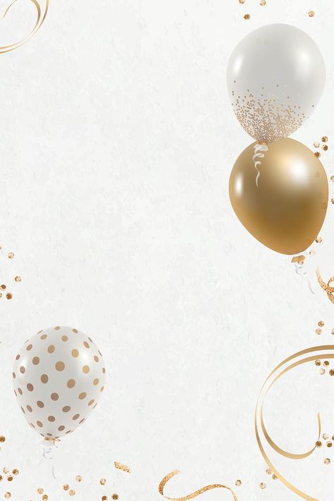 Festive balloons border white background | free image by rawpixel.com / Baifern Confetti Wallpaper, Happy Frames, Festive Background, Black And Gold Balloons, Party Frame, Balloon Frame, Balloon Invitation, New Year Background, Balloon Background