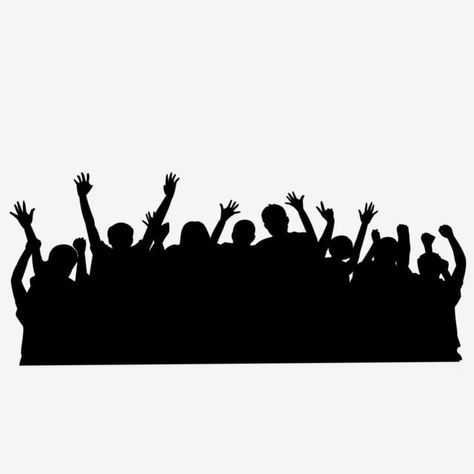 Porto, Crowd Silhouette Illustration, Crowd Silhouette, Cheering Crowd, Cartoon Silhouette, Reka Bentuk Grafik, Graphic Design Infographic, Circle Logo Design, Paper Background Design