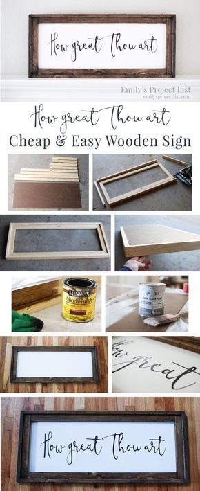 DIY Wood Sign #2 – Emily's Project List Diy Wood Sign, Wooden Signs Diy, Wood Projects For Beginners, Wood Crafting Tools, Signs Diy, Project List, Diy Bricolage, Easy Wood, Diy Wood Signs