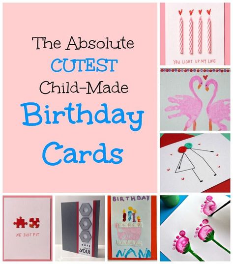 The 23 cutest homemade birthday cards for kids to make!  Such sweet and thoughtful keepsakes for Grandma, Grandpa, Aunts or Uncles.  And they are super easy too! Birthday Card For Grandma, Cards For Kids To Make, Birthday Cards For Kids, Card For Grandma, Grandma Birthday Card, Homemade Birthday, Homemade Birthday Cards, Cards For Kids, Birthday Crafts