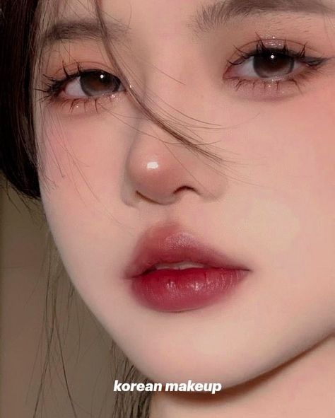 Membentuk Alis, Asian Makeup Looks, Korean Makeup Look, Soft Makeup Looks, Cute Eye Makeup, Doll Eye Makeup, Korean Eye Makeup, Ulzzang Makeup, Fancy Makeup