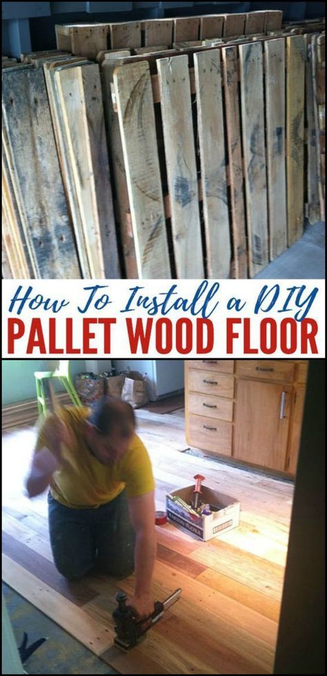 Diy Pallet Flooring, Wood Pallet Flooring, Pallet Flooring, Pallet Floors, Diy Wood Floors, Creative Flooring, Recycle Timber, Pallets Ideas, Modern Flooring