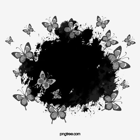 Black Splash Effect Png, Butterfly Border, Paint Splash Background, Photo Frame Images, Png Overlays, Wedding Card Frames, Splash Effect, Gold Wallpaper Background, Splash Images