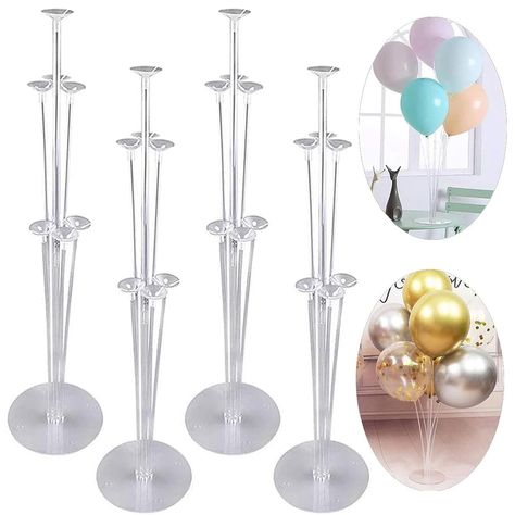 PRICES MAY VARY. 【GOOD VALUE】4 sets of balloon stand kits with total 28 sticks, 28 cups and 4 bases.( balloons not include). 【EASY TO ASSEMBLE】Just assemble according to the manual sent with the package, take few minutes, you will get a beautiful balloon decoration. 【WIDE USAGE】Perfect for table decorations, floor centerpieces, weddings, anniversaries or surprise birthday parties, these table base for balloons will simply look gorgeous with any decoration! 【DIY PARTY】 These balloon sticks with c Carnival Birthday Cakes, Arch Balloon, Balloon Stand, Christmas Balloon Decorations, Candle Girl, Balloon Holders, Wedding Balloon Decorations, Christmas Balloons, Balloon Stands