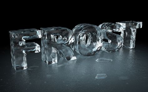 Frost - 3D Ice Typography on Behance Logos, Ice Typography, Ice Popsicle, Adobe Photoshop Design, Speed Art, Photoshop Tutorial Design, 3d Text, Ice Ice Baby, Project Photo