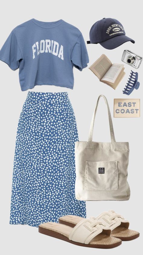 Summer Modest Outfits, Blue Skirt Outfits, Summer Modest, Modest Outfit, Modest Summer, Modesty Outfits, Cute Modest Outfits, Modest Summer Outfits, Everyday Fashion Outfits