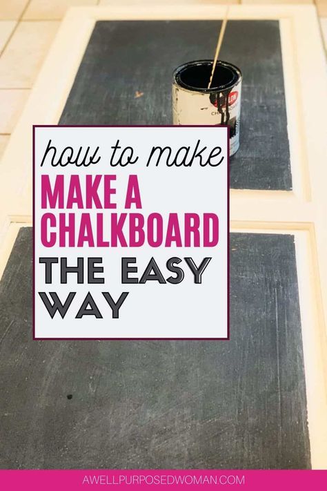 Learn how to make a chalkboard the easy way. This step by step tutorial will show you how you can make a simple chalkboard on your own. You can make a chalkboard for your home school or office in no time with this easy to follow tutorial. Make A Chalkboard Diy, How To Make Chalkboard Paint, How To Make A Chalkboard Sign, How To Make A Chalkboard, Chalkboard Art Tutorial, Blackboard Design, Homemade Chalkboard, Outdoor Chalkboard, Make A Chalkboard