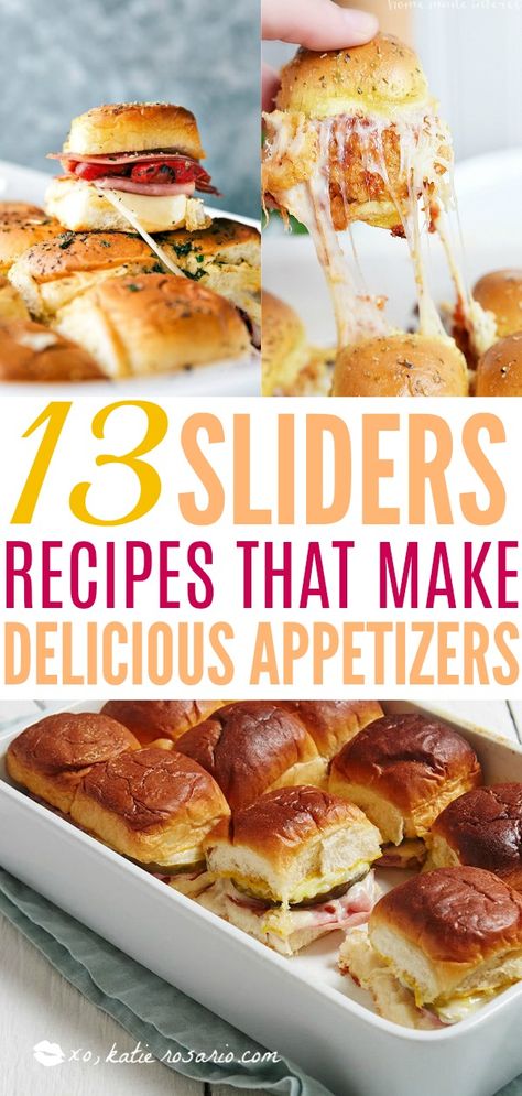 Easy Slider Recipes For A Crowd, Party Appetizers Sliders, Sliders Party Platter, Finger Food Sliders, Finger Food For Party Easy, Mini Hot Sandwiches Parties Food, Fun Sliders Recipes, Hot Sliders Recipes, Party Pleasers Food