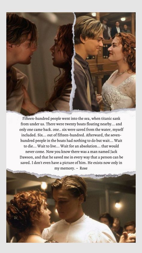 #myfirstshuffle Titanic Movie Quotes, Titanic Aesthetic, Titanic Quotes, Titanic Poster, Titanic Art, Titanic Leonardo Dicaprio, Real Titanic, Titanic Facts, Leo And Kate