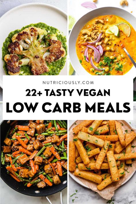 22 Low-Carb Vegan Recipes (Easy Dinners) Vegan Recipes For Dinner, Resep Vegan, Tofu Skewers, Low Calorie Vegan, Low Carb Meals, Vegan Keto Recipes, Vegan Dinner Recipes Easy, Low Carb Low Fat Recipes, Low Carb Vegetarian Recipes