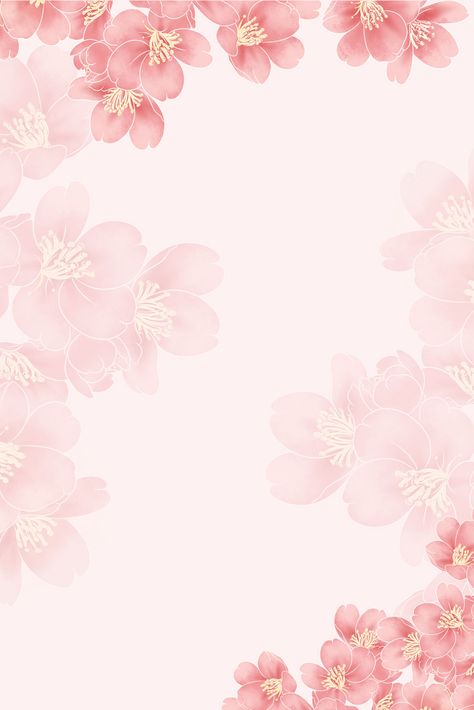 Pink Flowers Background Aesthetic, Floweral Background Wallpapers, Background Floral Design, Cute Design Background, Background Images Floral, Cute Pink Flower Background, Light Flower Background, Card Background Aesthetic, Beauty Background Design