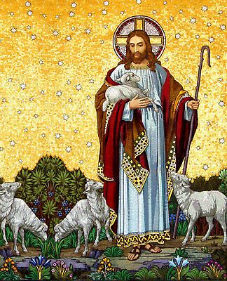 Catholic Embroidery, Christ The Good Shepherd, Good Shepherd, Art Sacre, Christ The King, Pictures Of Jesus Christ, Ayat Alkitab, Jesus Painting, Jesus Christ Images