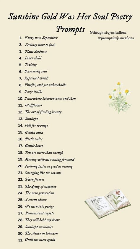 Daily prompts to write poetry #poetry #poetryprompts #prompts Guide To Writing Poetry, Things To Write Poetry About, Writing Challenge Poetry, Journal Poems Writing Prompts, Book Writing Journal, Topics To Write Poems On, Poetry Writing Prompts Inspiration, Prompts For Poetry, Poem Theme Ideas