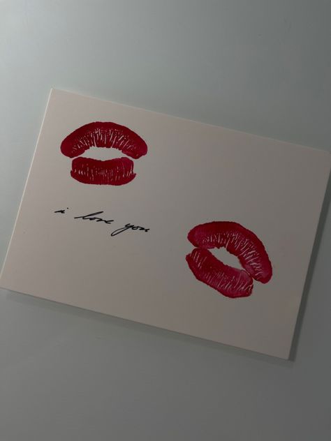 kisses aesthetic coquette aesthetic red aesthetic angelcore softcore soft aesthetic chanel ribbons brandy melville crafts letters Kiss Envelope Ideas, Envelope Letter Aesthetic, Homemade Valentines Day Cards Aesthetic, Cards Aesthetic Dark, Lipstick Card For Bf, Old Money Gifts For Him, Kiss Letters Aesthetic, Dark Academia Valentines Day, Love Envelope Aesthetic