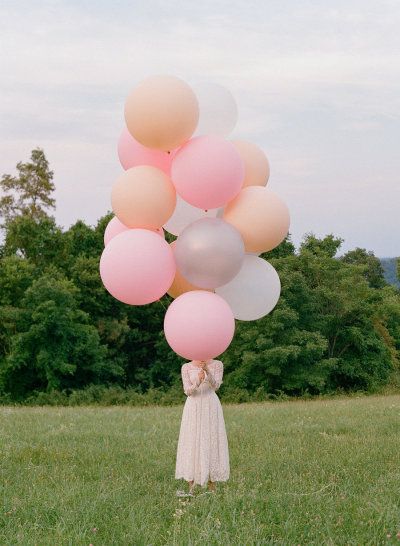 Photography by Elizabeth Messina / kissthegroom.com, Event Planning by Betsy Kohr / bkohrdesigns.com Huge Balloons, Deco Ballon, Balloons Photography, Elizabeth Messina, Hello June, Confetti Party, Pink Balloons, Wedding Balloons, Birthday Pictures