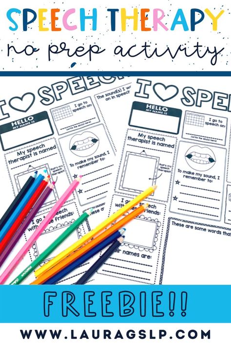 This one-page I ❤️ speech activity is so much fun for students working on articulation! It's great for back to school, because it helps students become aware of what they're working on. It also provides information about who their SLP is, and what day they go to speech...so it can replace the beginning of the year letter you usually send home to parents! To access my freebie library, subscribe to my newsletter. After confirming, check you email for my password! Speech Language Pathology Activities, Speech Pathology Activities, Speech Therapy Organization, Speech Therapy Tools, Speech Articulation, Get To Know You Activities, School Speech Therapy, Speech Therapy Games, Slp Activities